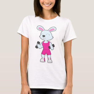 Camiseta Mancuernas Culturismo Cuerpo Conejo