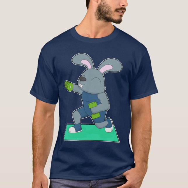 Camiseta Mancuernas Culturismo Cuerpo Conejo (Anverso)