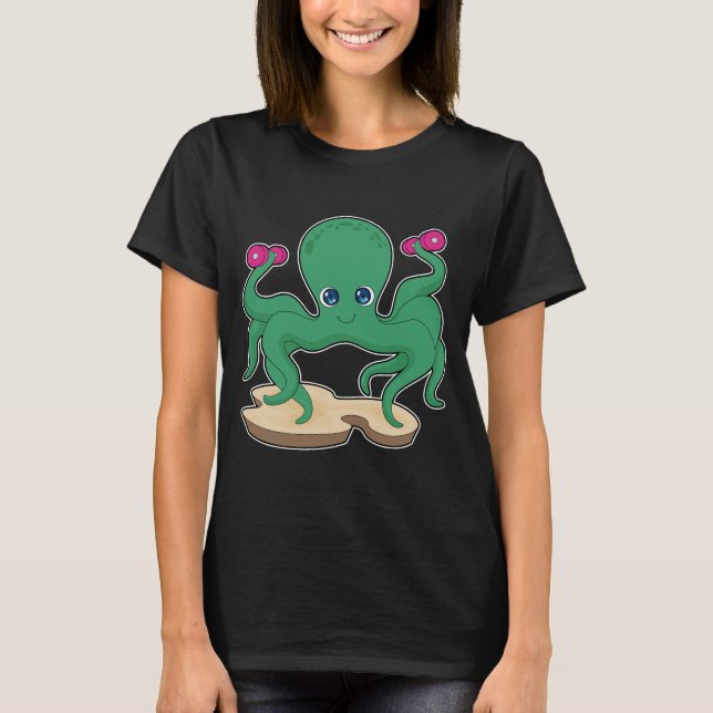 Camiseta Mancuernas de entrenamiento de fuerza de pulpo (Anverso)