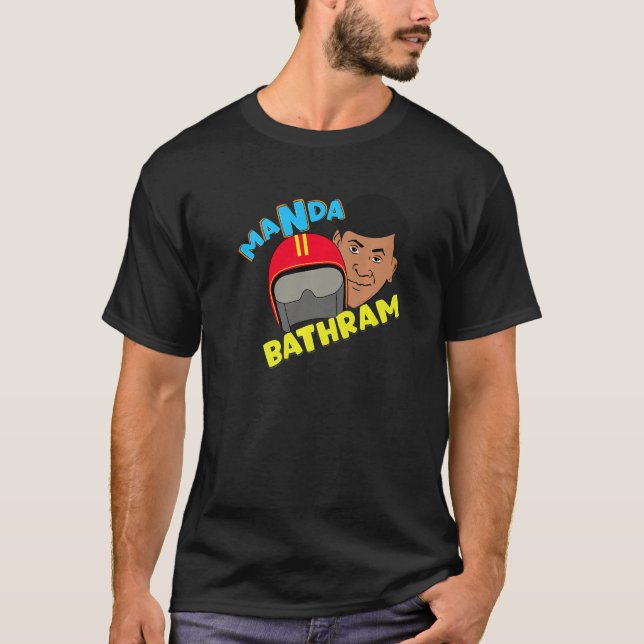 Camiseta Manda Bathram Kollywood Tamil Cinema Comedia Para  (Anverso)