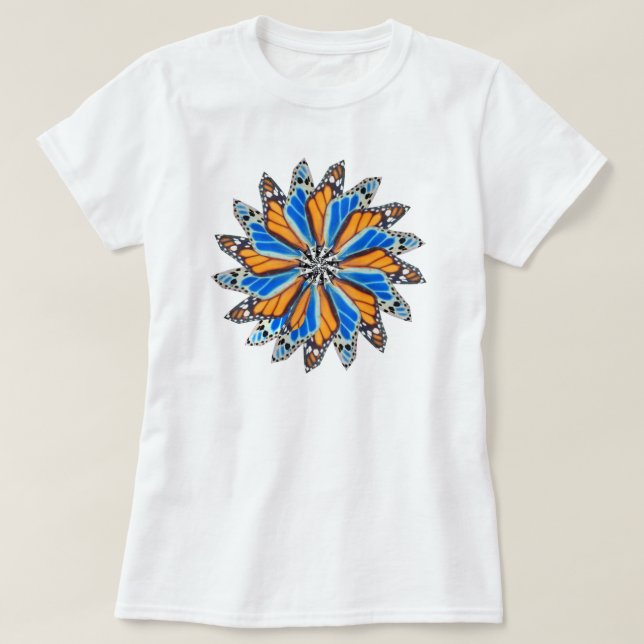 Camiseta Mandala 2 de la mariposa (Diseño del anverso)