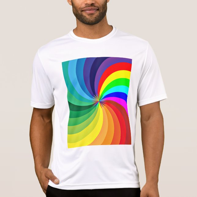 Camiseta Mandala-46556 de color arcoiris (Anverso)