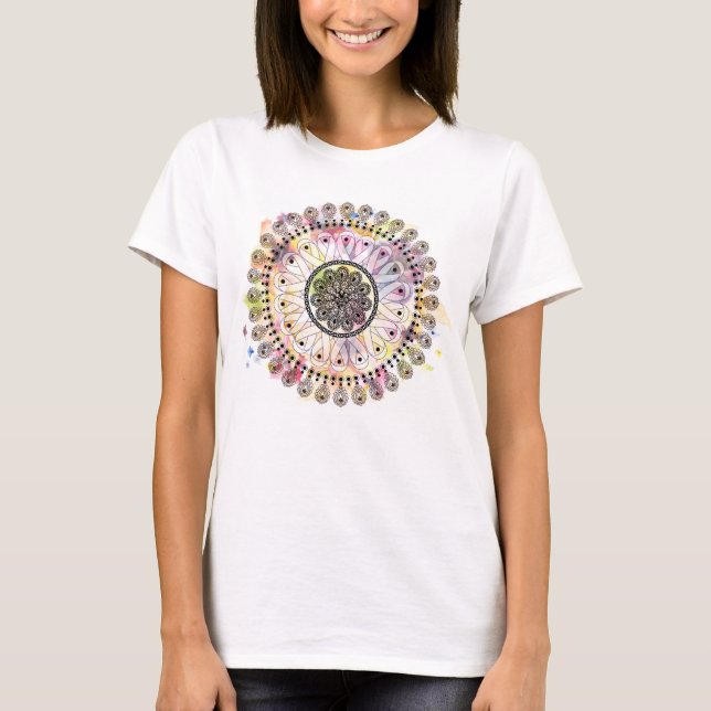 Camiseta Mandala acuarela (Anverso)