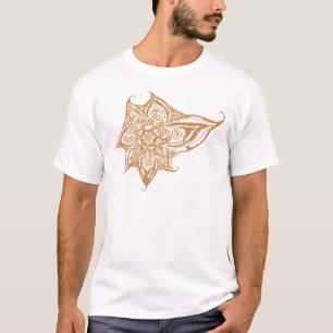 Camiseta Mandala anaranjada del ojo