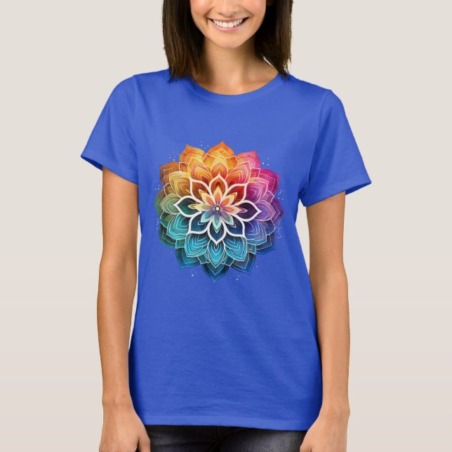 Camiseta Mandala arcoiris (Anverso)