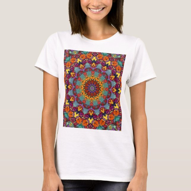 Camiseta Mandala Art Multicolored Design T-Shirt (Anverso)