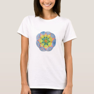 Camiseta Mandala azul, Mandala acuarela
