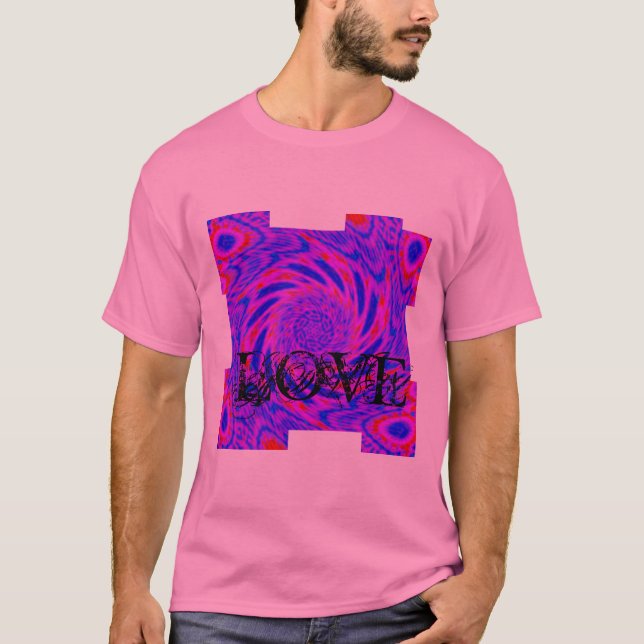 Camiseta Mandala-colorrosa-azul-LOVE-kaleidoscope RMDESIGN (Anverso)