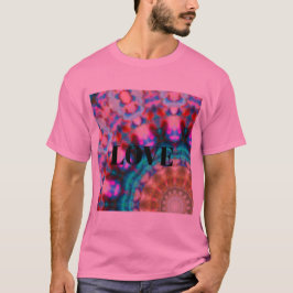 Camiseta Mandala-colorrosa-rojo-azul-caleidoscopio rm