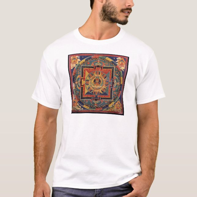 Camiseta Mandala de Amitayus. Escuela tibetana del siglo (Anverso)