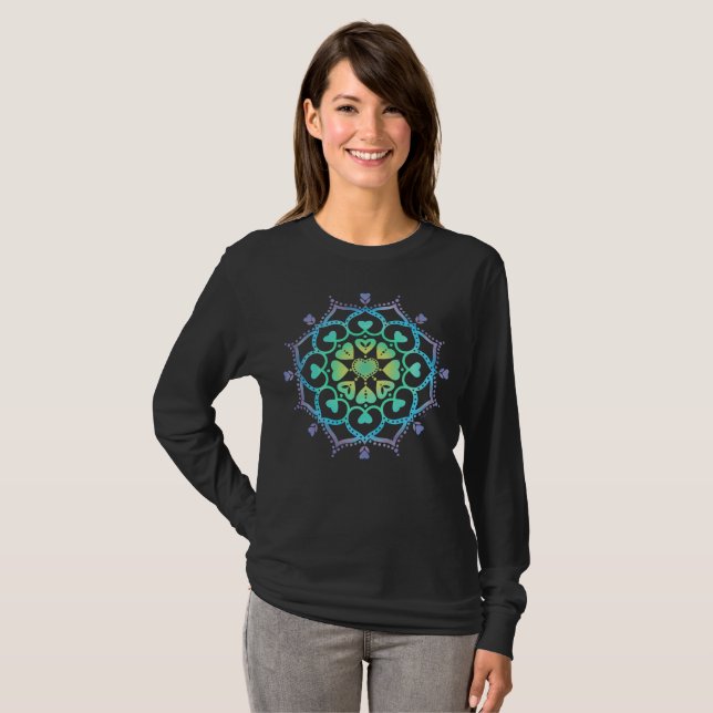 Camiseta Mandala de amor universal (Anverso completo)