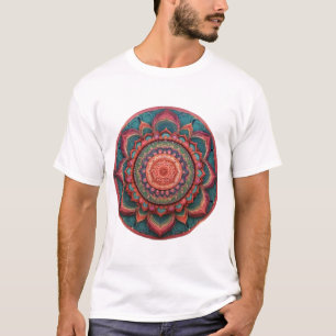 Camiseta Mandala de color vibrante