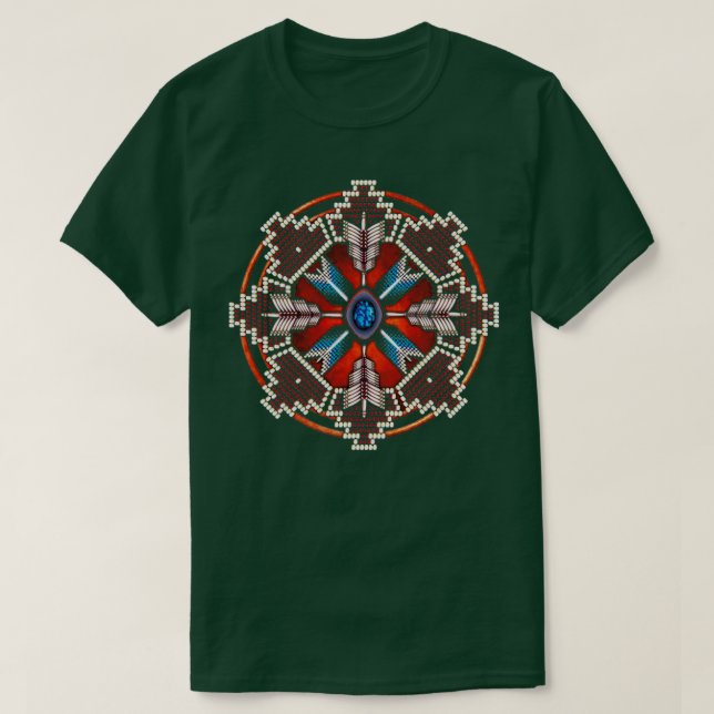 Camiseta Mandala de estilo nativo americano 1 (Diseño del anverso)
