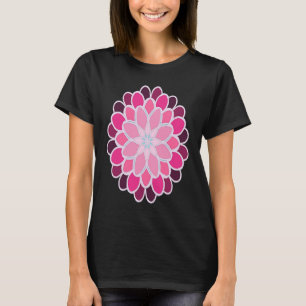 Camiseta Mandala de flores coloridas