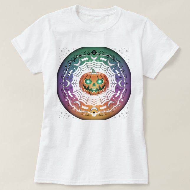 Camiseta mandala de Halloween (Diseño del anverso)