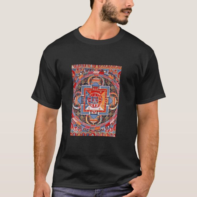 Camiseta Mandala de Jnanadakini Budista tibetano Thangka Bu (Anverso)