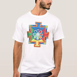 Camiseta Mandala de la creación acuarela