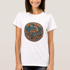 Camiseta Mandalá de leopardo árabe Arte del desierto exótic