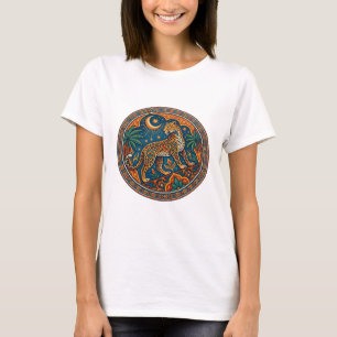 Camiseta Mandalá de leopardo árabe Arte del desierto exótic