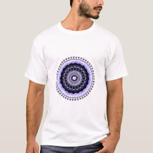 Camiseta mandala de patrón circular de diseño