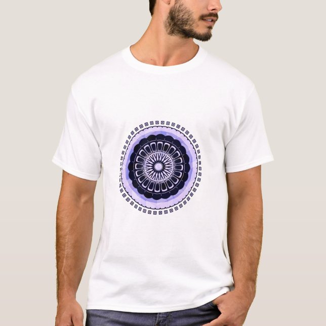 Camiseta mandala de patrón circular de diseño (Anverso)