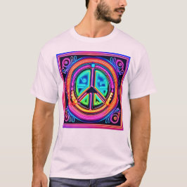 Camiseta Mandalá de Paz Neon