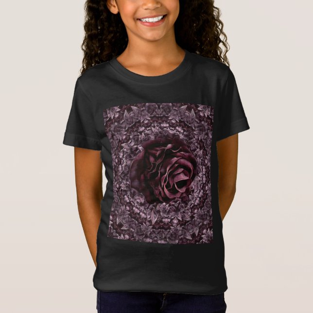 Camiseta Mándala de rosa  (Anverso)
