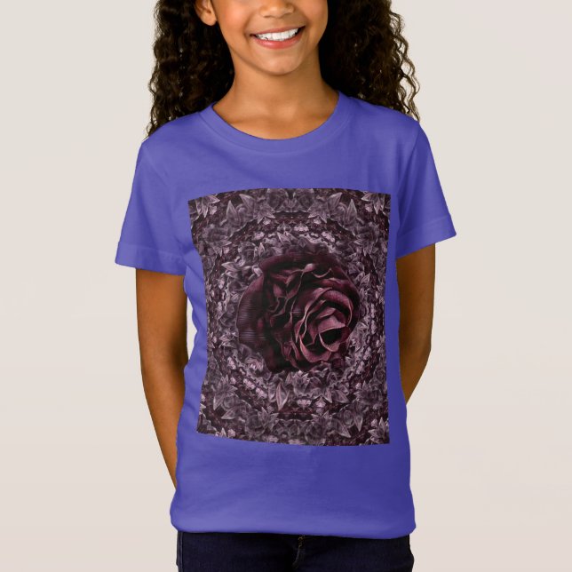 Camiseta Mandala de rosa  (Anverso)