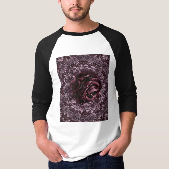 Camiseta Mandala de rosa  (Anverso)