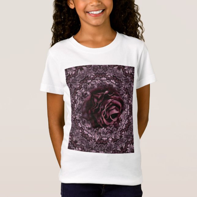 Camiseta Mándala de rosa  (Anverso)