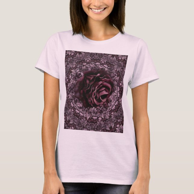 Camiseta Mandala de rosa  (Anverso)