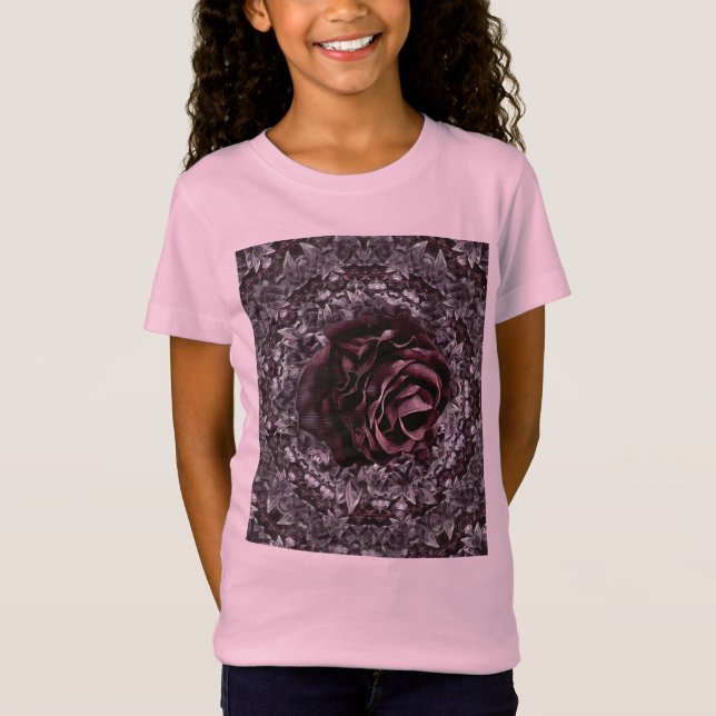 Camiseta Mandala de rosa  (Anverso)