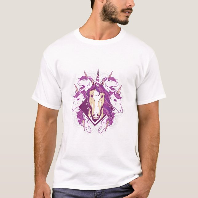 Camiseta Mandala de unicornio (Anverso)