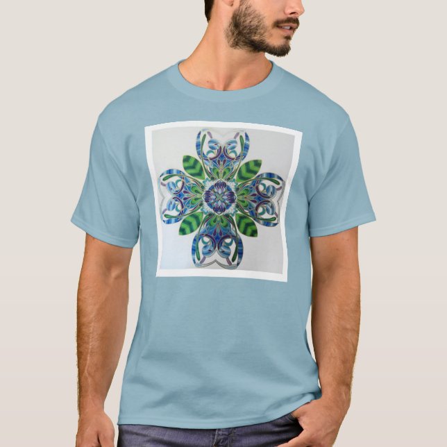 Camiseta "Mandala del escudo del Passionflower" de Aaron (Anverso)