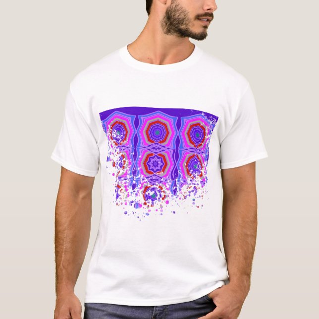 Camiseta Mandala dentelles géométriques colorées (Anverso)