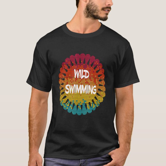 Camiseta Mandala Design Open Water Ocean Sea Swimming Wild (Anverso)