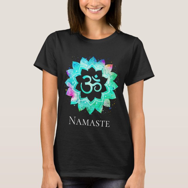 Camiseta Mandala espiritual de la flor de Lotus del símbolo (Anverso)