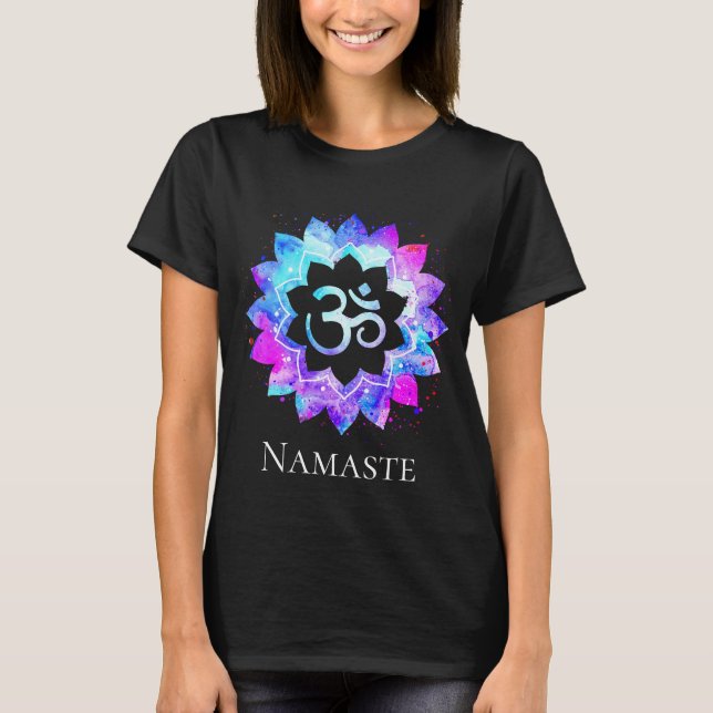 Camiseta Mandala espiritual de la flor de Lotus del símbolo (Anverso)