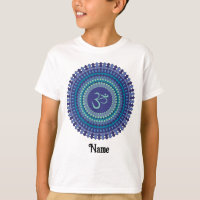 Mandala espiritual Om Purple Aqua Blue Personaliza
