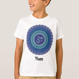 Camiseta Mandala espiritual Om Purple Aqua Blue Personaliza