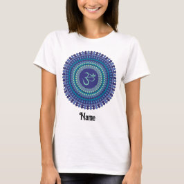 Camiseta Mandala espiritual Om Purple Aqua Blue Personaliza