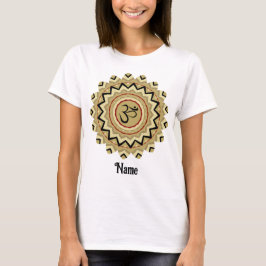 Camiseta Mandala espiritual Símbolo Om de yoga retro person