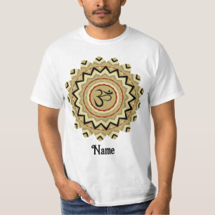 Camiseta Mandala espiritual Símbolo Om de yoga retro person