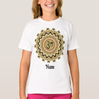Mandala espiritual Símbolo Om de yoga retro person