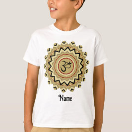 Camiseta Mandala espiritual Símbolo Om de yoga retro person