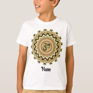Camiseta Mandala espiritual Símbolo Om de yoga retro person