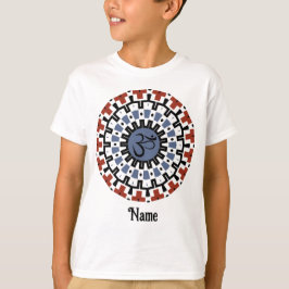 Camiseta Mandala espiritual Yoga Om Blue Rust Personalizado