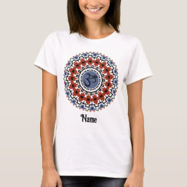 Camiseta Mandala espiritual Yoga Om Rust Blue Personalizado