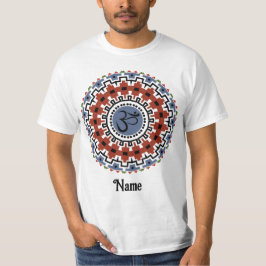 Camiseta Mandala espiritual Yoga Om Rust Blue Personalizado