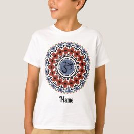 Camiseta Mandala espiritual Yoga Om Rust Blue Personalizado
